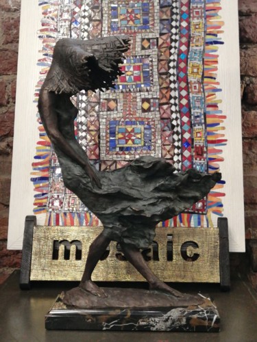 Скульптура под названием "Wind along the shore" - Николай Шаталов, Подлинное произведение искусства, Бронза
