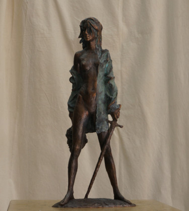 Sculpture titled "Judith with Holofer…" by Nikolai Shatalov, Original Artwork, Bronze