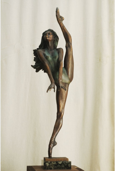 Γλυπτική με τίτλο "Flying ballerina" από Николай Шаталов, Αυθεντικά έργα τέχνης, Μπρούντζος