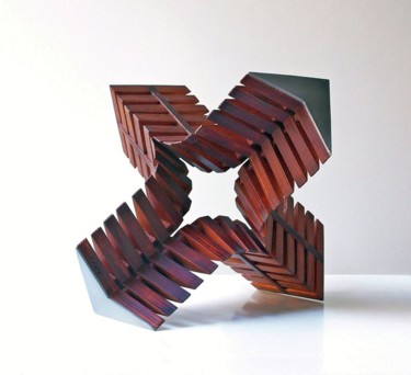 Sculpture titled "mitteloffen" by Nikolaus Weiler, Original Artwork, Wood