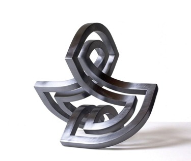 Skulptur mit dem Titel "floating dimension" von Nikolaus Weiler, Original-Kunstwerk, Metalle