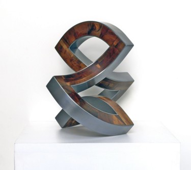 Skulptur mit dem Titel "schwingende Dimensi…" von Nikolaus Weiler, Original-Kunstwerk, Metalle