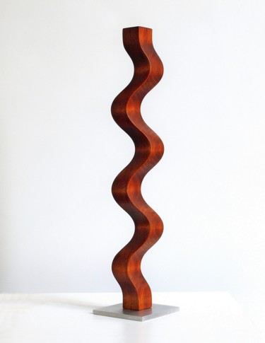 Sculpture titled "sinus column" by Nikolaus Weiler, Original Artwork, Wood