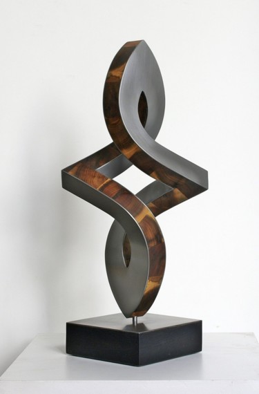 Escultura titulada "polare drehung" por Nikolaus Weiler, Obra de arte original, Metales