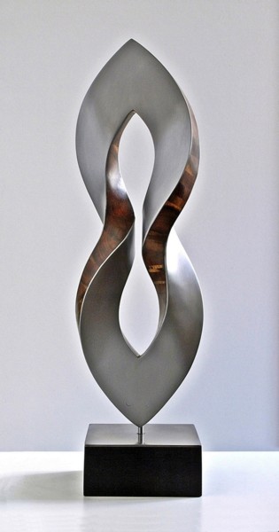 Sculpture titled "offene Wandlung" by Nikolaus Weiler, Original Artwork, Metals