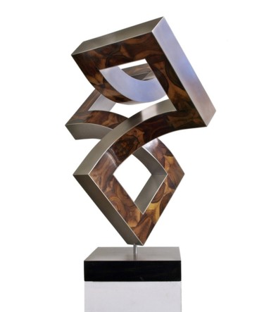 Escultura titulada "offene dimension_l" por Nikolaus Weiler, Obra de arte original, Metales