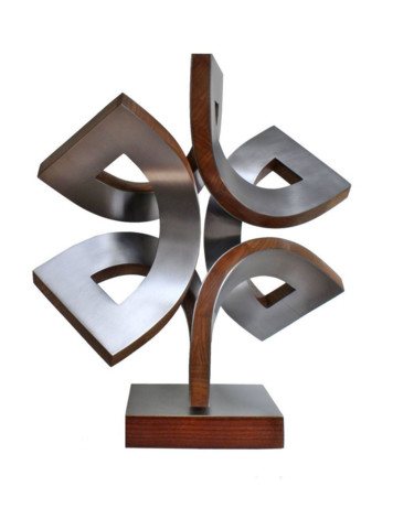Skulptur mit dem Titel "sphärische Segel_s" von Nikolaus Weiler, Original-Kunstwerk, Metalle