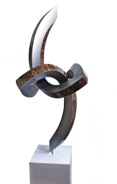 Skulptur mit dem Titel "Überschwünge" von Nikolaus Weiler, Original-Kunstwerk, Metalle