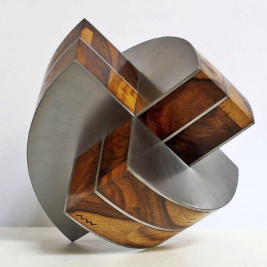 Skulptur mit dem Titel "rotativum 3l" von Nikolaus Weiler, Original-Kunstwerk, Metalle