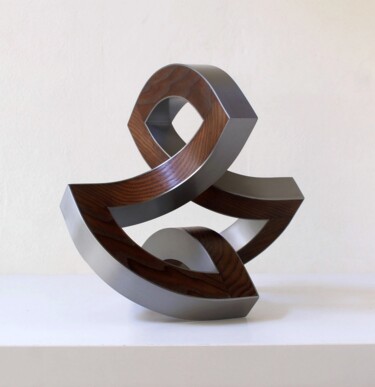 Скульптура под названием "Raumwogen_s" - Nikolaus Weiler, Подлинное произведение искусства, Нержавеющая сталь