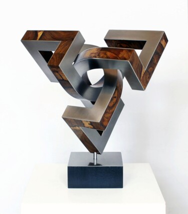 Escultura titulada "dynamische Dimension" por Nikolaus Weiler, Obra de arte original, Acero inoxidable