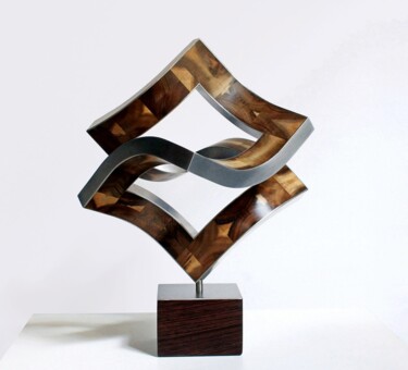 Escultura intitulada "Raumfaltung" por Nikolaus Weiler, Obras de arte originais, Aço inoxidável