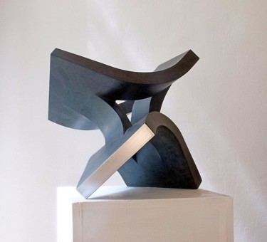 Sculpture titled "metakonstruktion" by Nikolaus Weiler, Original Artwork, Metals