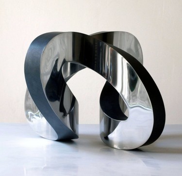 Sculpture titled "allfaltung" by Nikolaus Weiler, Original Artwork, Metals