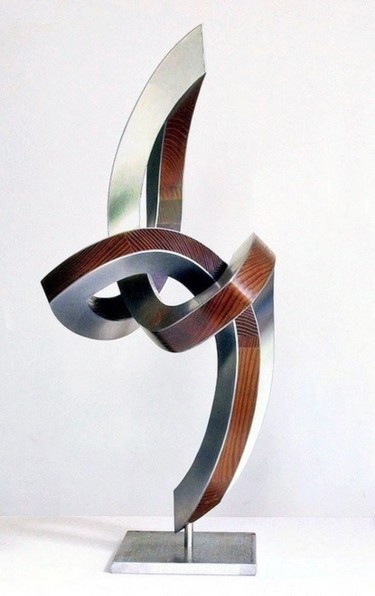 Skulptur mit dem Titel "dynamischer Aufschw…" von Nikolaus Weiler, Original-Kunstwerk, Metalle