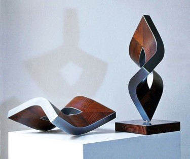 Sculpture titled "schwebender komplex…" by Nikolaus Weiler, Original Artwork, Metals
