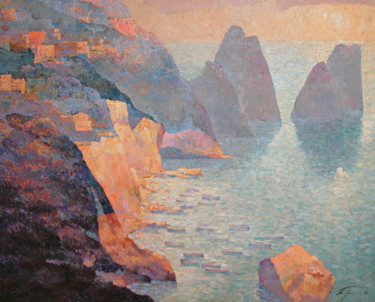 Картина под названием "Capri" - Nikolay Biryukov, Подлинное произведение искусства, Масло