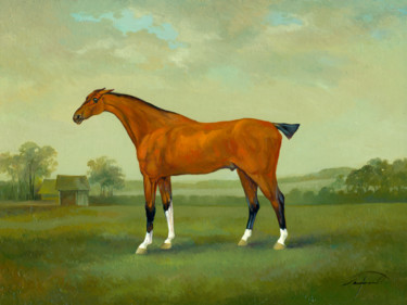Картина под названием "Horse" - Nikolay Biryukov, Подлинное произведение искусства, Масло