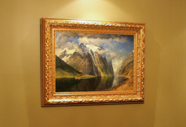 Картина под названием "Fjords Norway" - Nikolay Biryukov, Подлинное произведение искусства, Масло