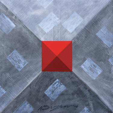 Malerei mit dem Titel "Pyramid 11" von Nikolay Buzov, Original-Kunstwerk, Acryl Auf Keilrahmen aus Holz montiert