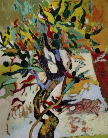 Painting titled "Olive" by Nikolay Hristozov (Caesar), Original Artwork, Oil