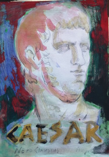 Peinture intitulée "Caesar XI Rome" par Nikolay Hristozov (Caesar), Œuvre d'art originale, Aquarelle