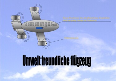 Fotografia intitulada "Flugzeug 2" por Nikolay Maruskin, Obras de arte originais, Trabalho Digital 2D