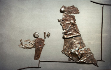 Escultura titulada ""An offering to the…" por Nikolay Spiridonov, Obra de arte original, Metales