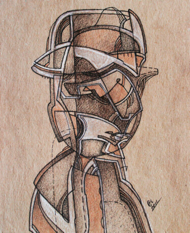 Drawing titled "Sad Sir" by Nikolay Starostenko, Original Artwork, Graphite