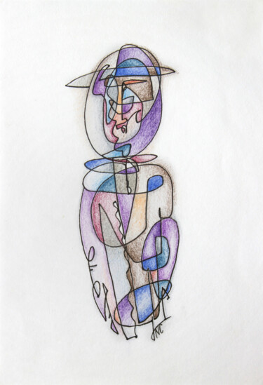 Рисунок под названием "Abstract drawing of…" - Nikolay Starostenko, Подлинное произведение искусства, Цветные карандаши