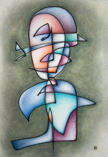 Drawing titled "Transformation" by Nikolay Starostenko, Original Artwork, Marker