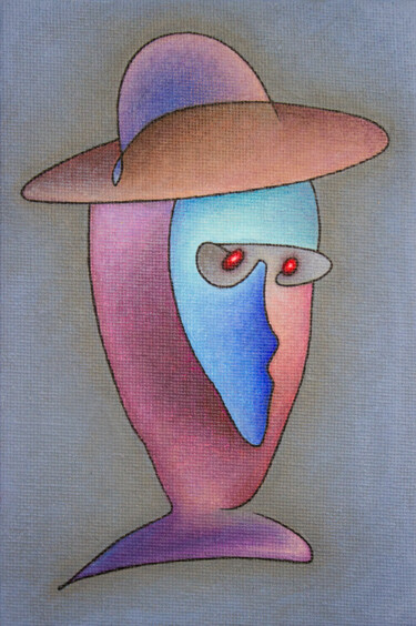 Peinture intitulée "Abstract Portrait,…" par Nikolay Starostenko, Œuvre d'art originale, Acrylique