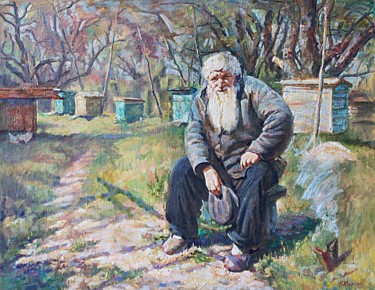 Painting titled "Warm sunny day" by Nikolay Klyagin, Original Artwork, Oil