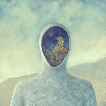 Digitale Kunst getiteld "The Fog Seller 57x5…" door Nikolina Petolas, Origineel Kunstwerk, Foto Montage