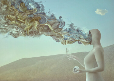 Цифровое искусство под названием "Inside Your Mind 65…" - Nikolina Petolas, Подлинное произведение искусства, Цифровая живоп…