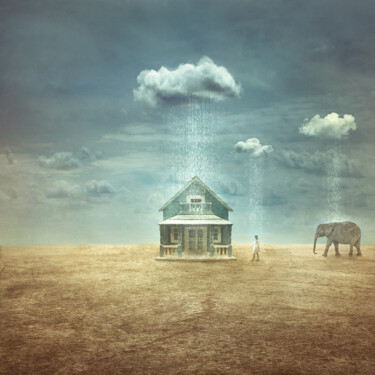 Arte digitale intitolato "Rainy Days" da Nikolina Petolas, Opera d'arte originale, Collage digitale
