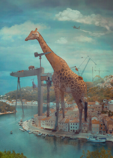 Цифровое искусство под названием "High and Away, 90x6…" - Nikolina Petolas, Подлинное произведение искусства, Фотомонтаж