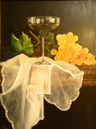 Painting titled "Bodegon1" by Carmen Gallego Moreno, Original Artwork, Oil
