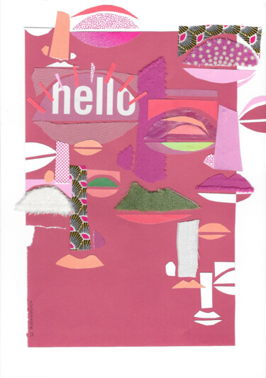 Collages intitulée "Hello !" par Nikonografik, Œuvre d'art originale, Collages