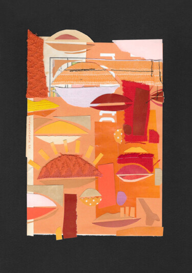 Collages intitulée "Orange mécanique" par Nikonografik, Œuvre d'art originale, Collages