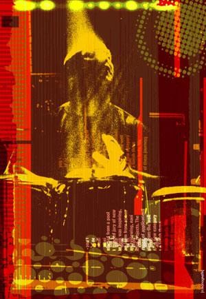 Digitale Kunst getiteld "percussions" door Nikonografik, Origineel Kunstwerk, Digitale collage