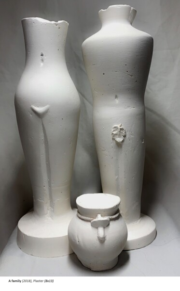 Sculptuur getiteld "Family - 2" door George Nikonov, Origineel Kunstwerk, Klei