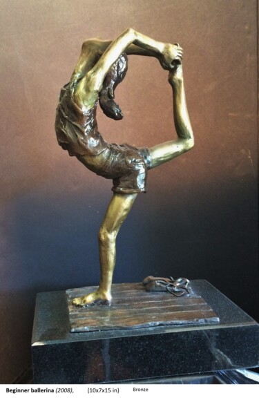 Escultura titulada "Beginner ballerina" por George Nikonov, Obra de arte original, Fundición