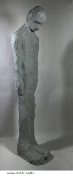Скульптура под названием "Loneliness" - George Nikonov, Подлинное произведение искусства, Глина