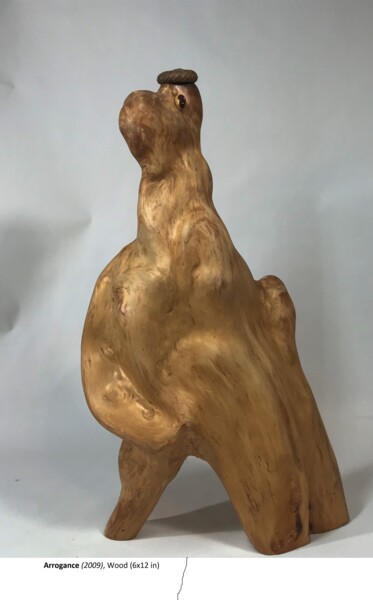 Sculpture titled "Arrogance" by George Nikonov, Original Artwork, Wood