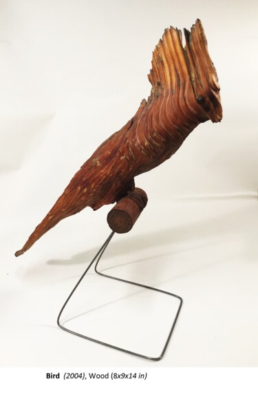 Escultura intitulada "Bird-2" por George Nikonov, Obras de arte originais, Madeira