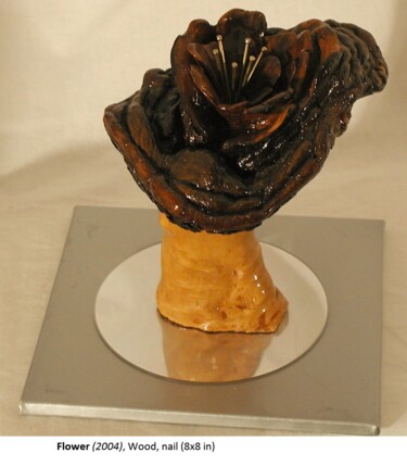Sculpture titled "Flower-1" by George Nikonov, Original Artwork, Wood