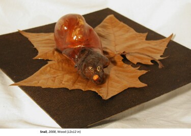 Sculpture titled "Snail" by George Nikonov, Original Artwork, Wood