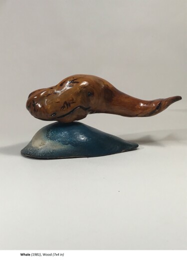 Sculpture titled "Whale" by George Nikonov, Original Artwork, Wood