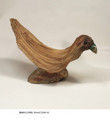 Скульптура под названием "Bird-3" - George Nikonov, Подлинное произведение искусства, Дерево